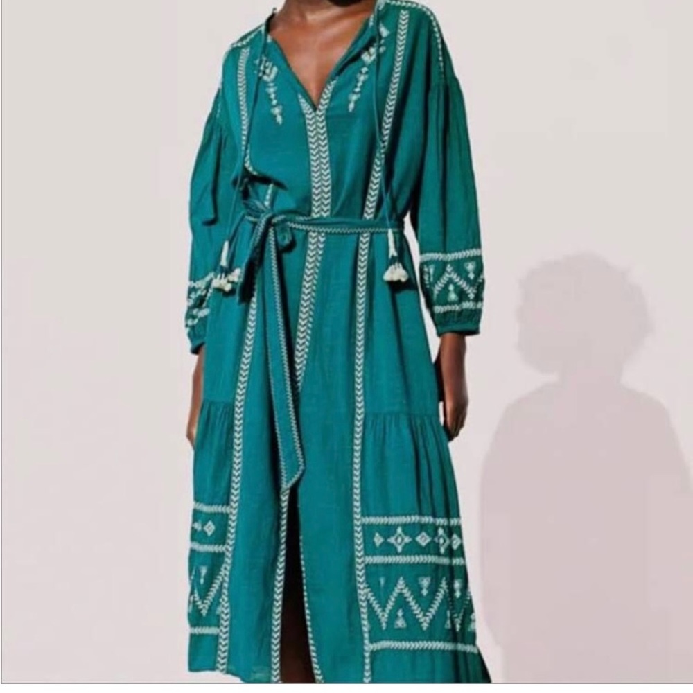 NWT Embroidered Green Midi
Dress Size XS - Picture 2 of 15